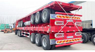 3 Axle 40 Foot Flatbed Trailer is gonna ship to Philippines, Manila