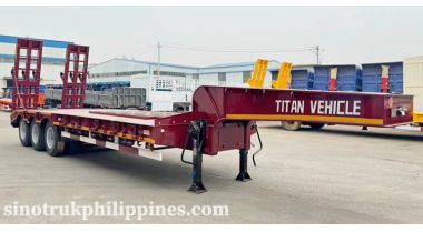 3 Axle 40 Feet Low Bed Trailer will be sent to Philippines