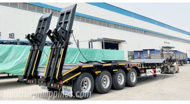 4 Axle 100 Ton Lowbed Trailer will be sent to Philippines