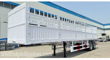 Tri Axle Fence Cargo Trailer with Bogie Suspension will be sent to Philippines Manila