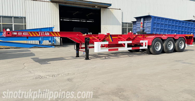 Tri Axle 40Ft Skeleton Trailer for Sale in Philippines 