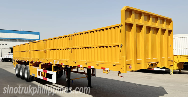 3 Axle 60 Tons Drop Side Trailer for Sale in Philippines Manila