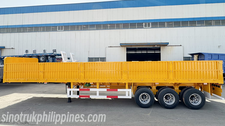 3 Axle 60 Tons Drop Side Trailer for Sale in Philippines Manila