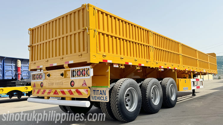 3 Axle 60 Tons Drop Side Trailer for Sale in Philippines Manila