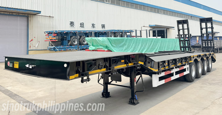 4 Axle 100 Ton Lowbed Trailer for Sale Philippines 