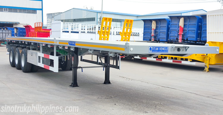 Tri Axle 40 Ft Flatbed Semi Trailer for Sale in Philippines