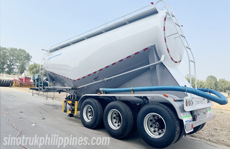 Tri Axle 40CBM Bulk Cement Tanker Trailer for Sale in Philippines Manila