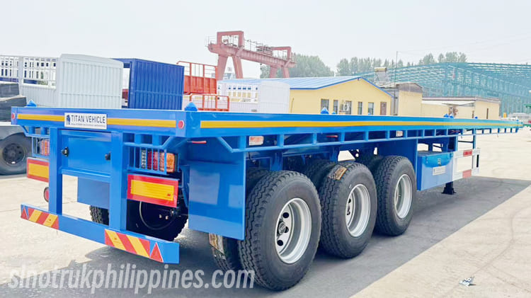 Flat Deck Tri Axle Trailer for Sale in Philippines Manila