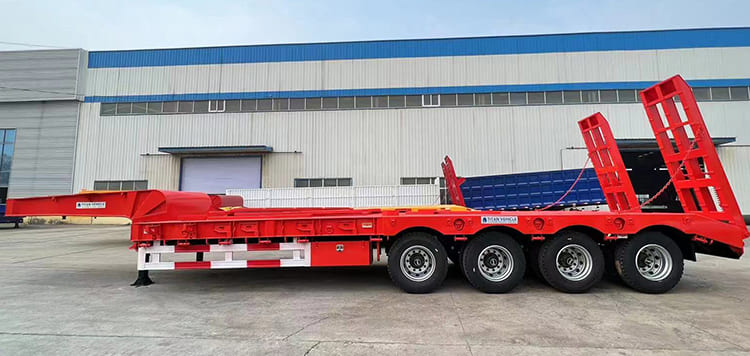 100 Ton 4 Axle Lowbed Trailer for Sale in Philippines Manila
