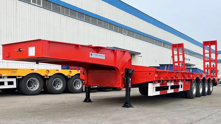 100 Ton 4 Axle Lowbed Trailer for Sale in Philippines Manila