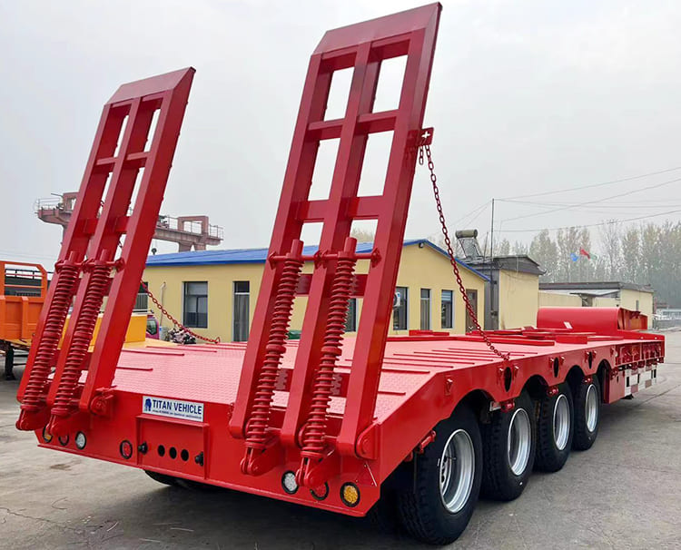 100 Ton 4 Axle Lowbed Trailer for Sale in Philippines Manila