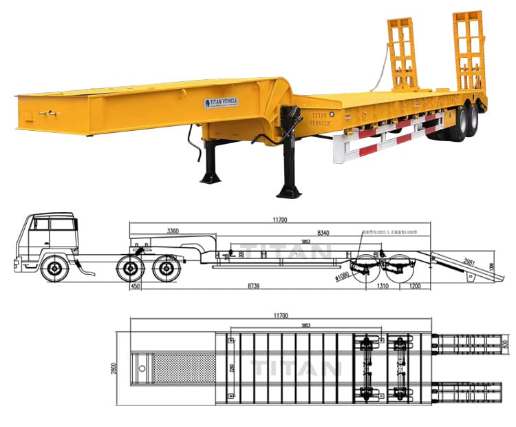 2 Axle Low Bed Trailer for Sale | Lowbed Truck Trailer for Sale in Philippines