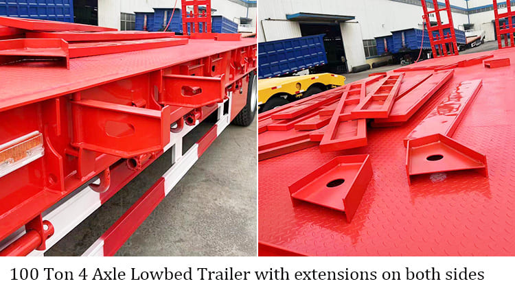 100 Ton 4 Axle Lowbed Trailer for Sale in Philippines Manila