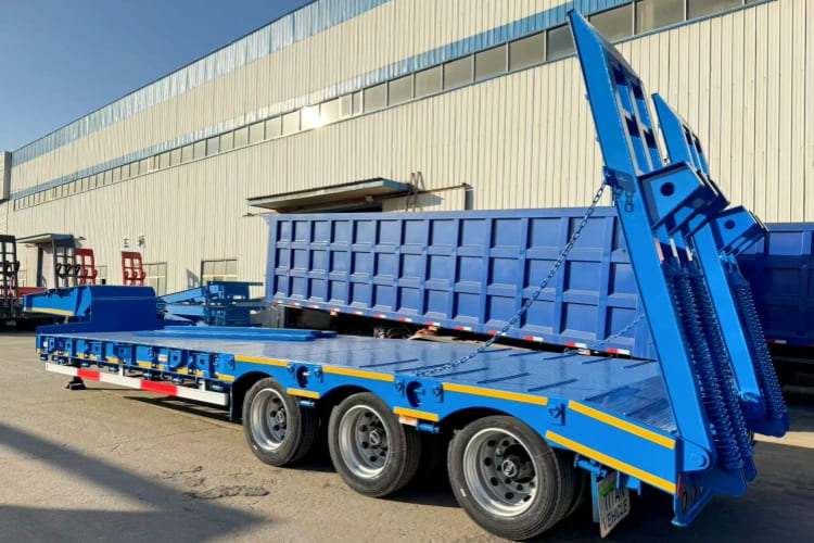 China 50 Ton Excavator Low Loader Trailer for Sale in Ghana Accra