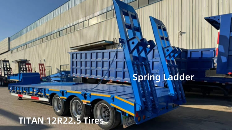 China 50 Ton Excavator Low Loader Trailer for Sale in Ghana Accra