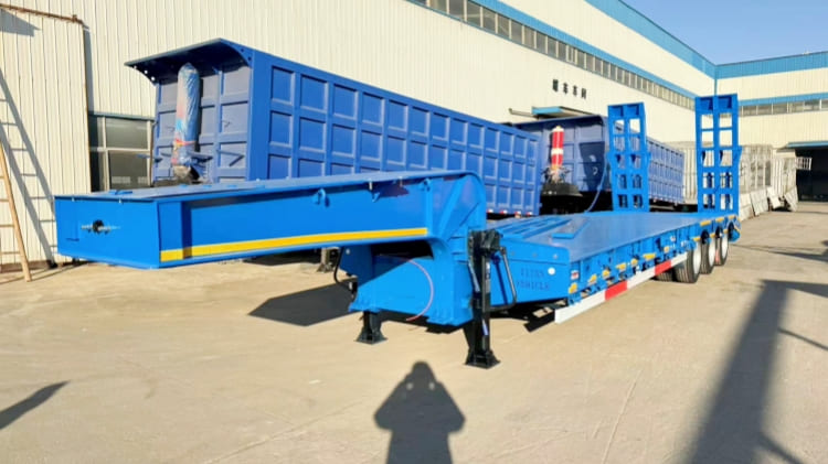 China 50 Ton Excavator Low Loader Trailer for Sale in Ghana Accra