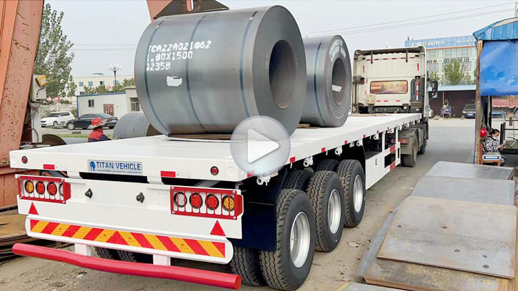 Tri Axle 40 Ft Flatbed Semi Trailer for Sale in Philippines