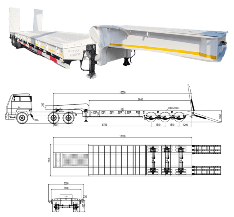 3 Axle Lowbed Trailer for Sale Philippines Manila