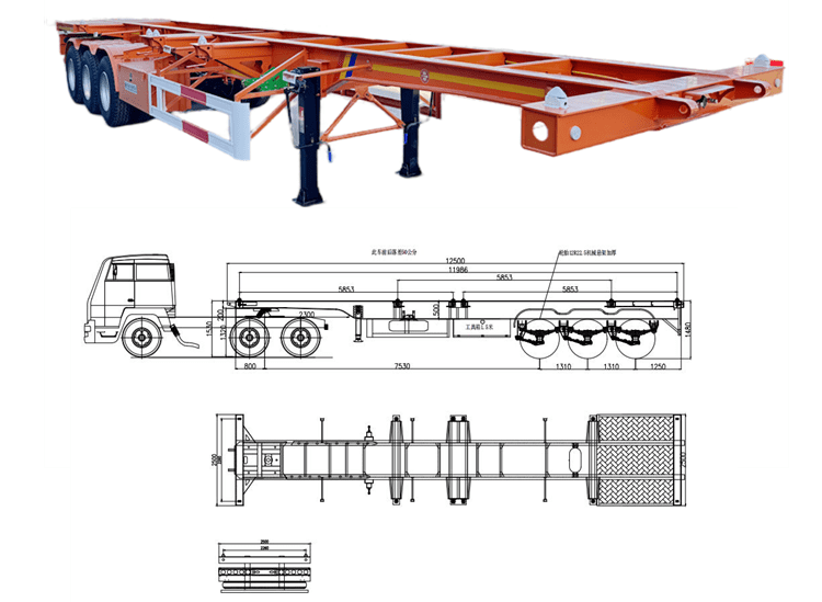 40Ft Skeleton Trailer for Sale in Philippines