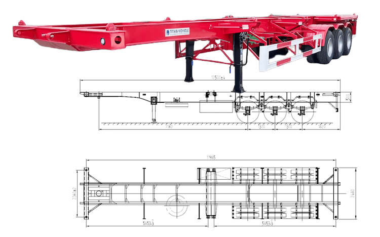 New Tri Axle Skeletal Trailer for Sale in Philippines Batangas 