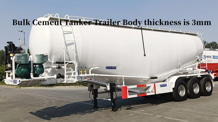 Tri Axle 40CBM Bulk Cement Tanker Trailer for Sale in Philippines Manila
