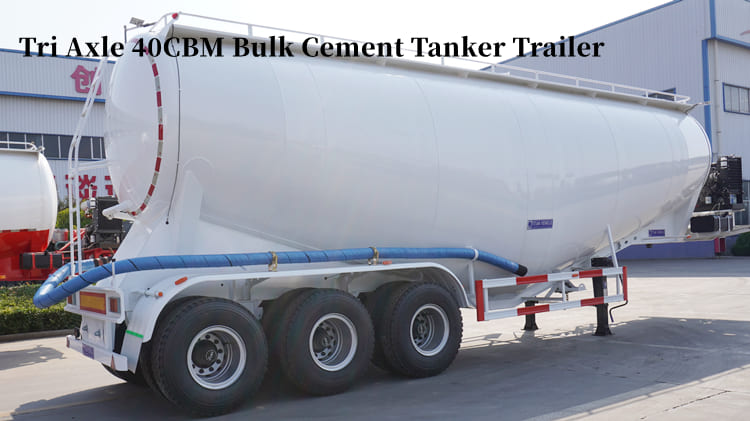 Tri Axle 40CBM Bulk Cement Tanker Trailer for Sale in Philippines Manila