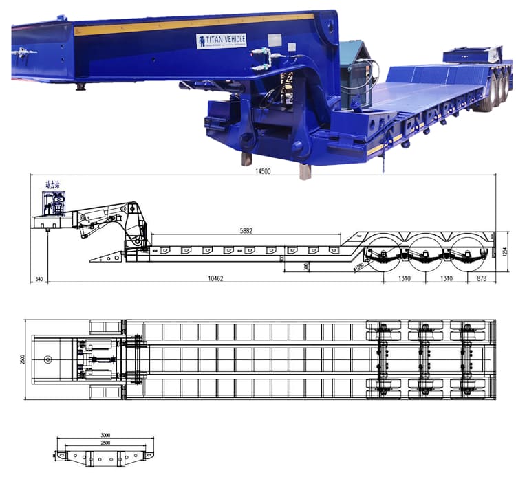 80 Ton Detachable Gooseneck Lowboy Trailer for Sale in Philippines