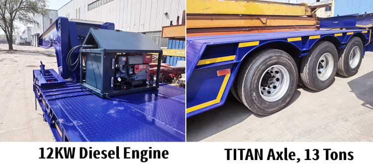 80 Ton Detachable Lowboy Gooseneck Trailers for Sale in Philippines