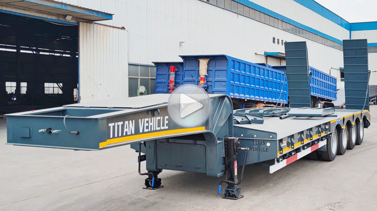 100 Ton Hydraulic Low Bed Semi Trailer for Sale in Philippines 