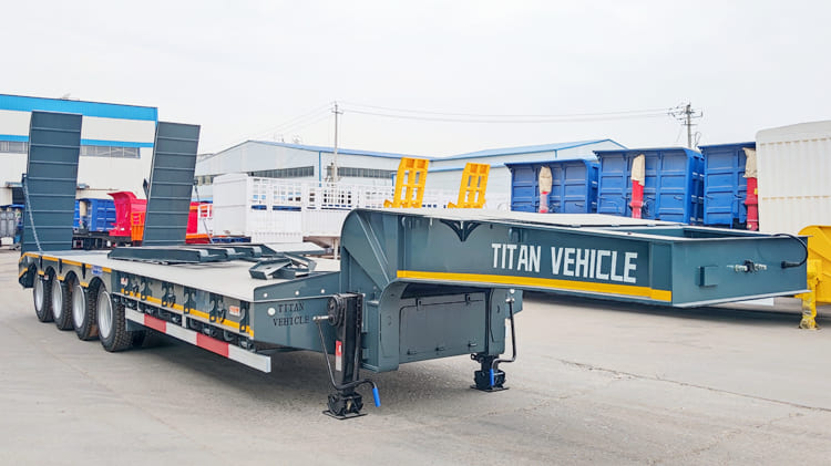 100 Ton Hydraulic Low Bed Semi Trailer for Sale in Philippines