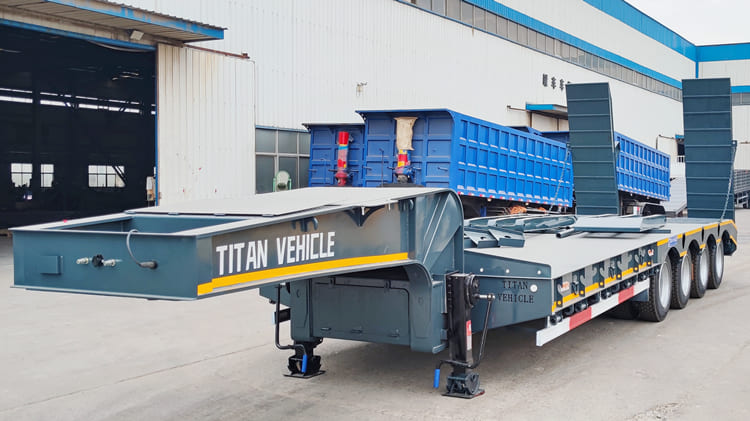 100 Ton Hydraulic Low Bed Semi Trailer for Sale in Philippines