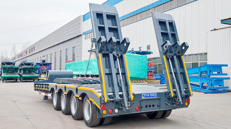 100 Ton Hydraulic Low Bed Semi Trailer for Sale in Philippines