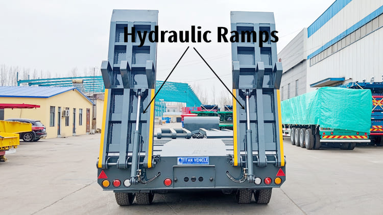100 Ton Hydraulic Low Bed Semi Trailer for Sale in Philippines