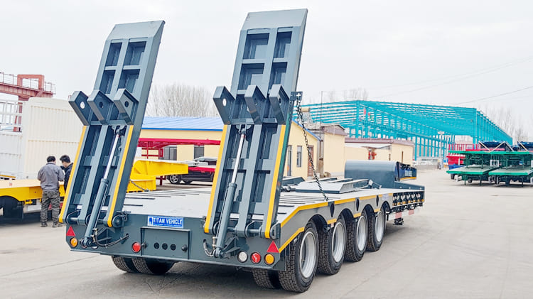 100 Ton Hydraulic Low Bed Semi Trailer for Sale in Philippines