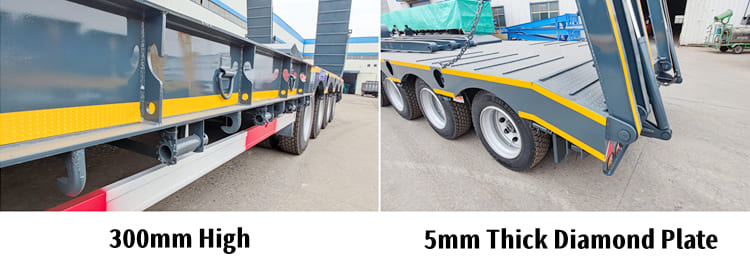 Hydraulic 100 Ton Low Bed Semi Trailer for Sale in Philippines