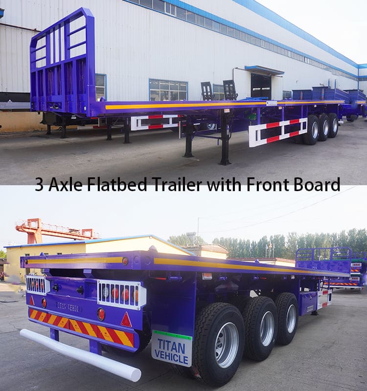3 Axle Flatbed Trailer with Front Board for Sale in Philippines, Phili