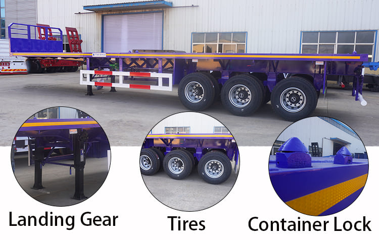 3 Axle Flatbed Trailer with Front Board for Sale in Philippines, Phili