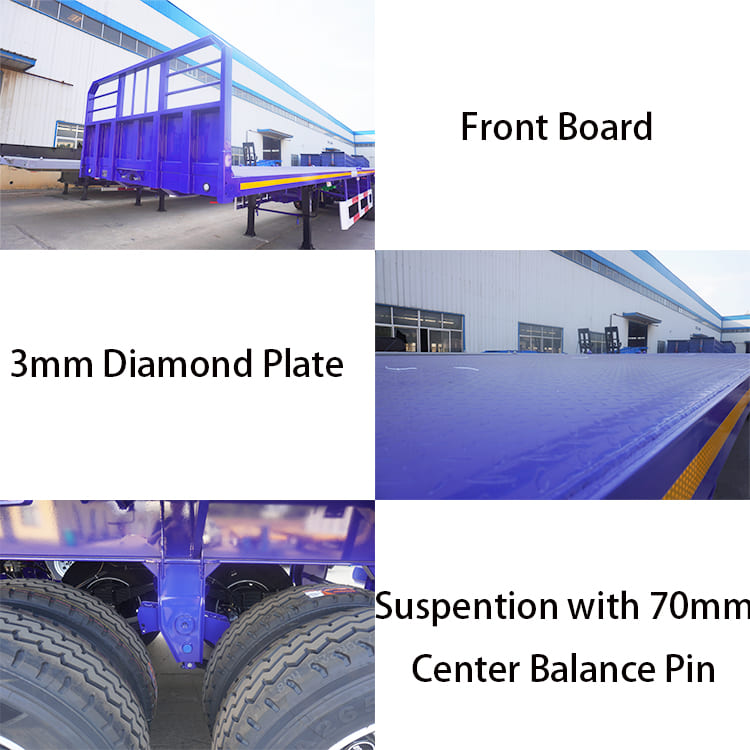 3 Axle Flatbed Trailer with Front Board for Sale in Philippines, Phili
