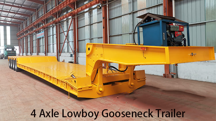 4 Axle 100T Lowboy Gooseneck Trailer for Sale in Philippines, Davao