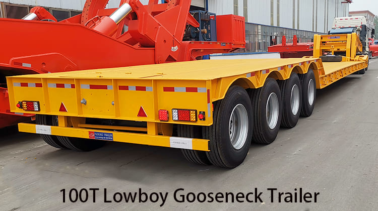 4 Axle 100T Lowboy Gooseneck Trailer for Sale in Philippines, Davao