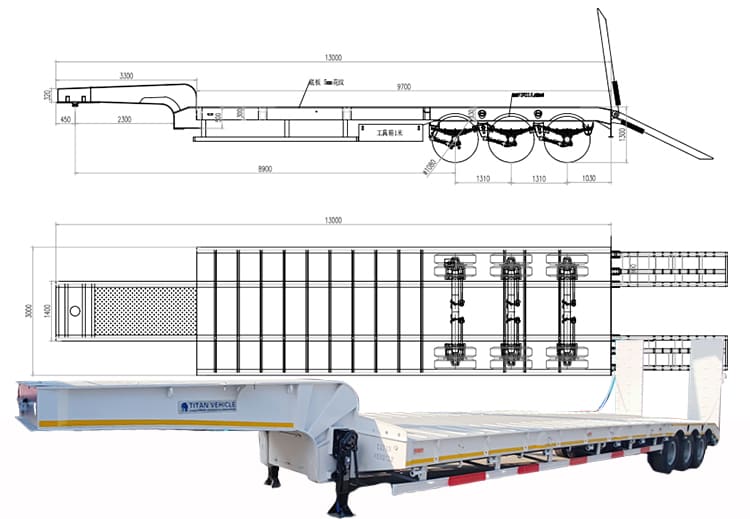Tri Axle Low Bed Trailer for Sale in Philippines, Davao