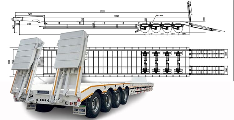 New 100 Ton Lowbed Trailer for Sale in Philippines, Davao