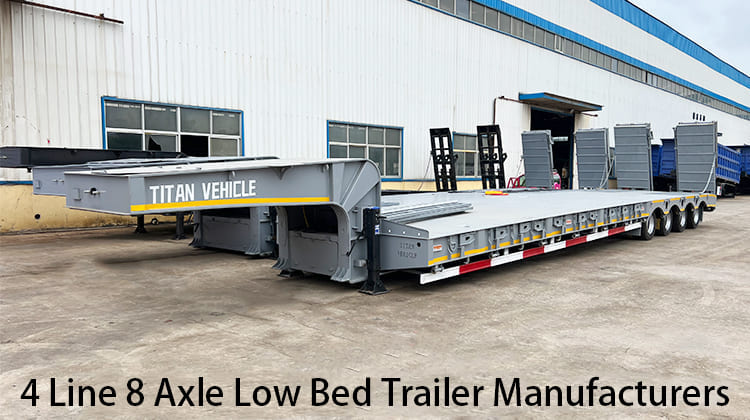 4 Line 8 Axle Low Bed Trailer Manufacturers for Sale in Philippines, Naga