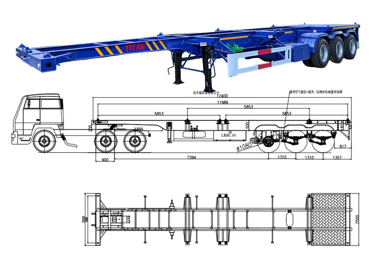 New 40Ft Container Skeleton Trailer for Sale in Philippines, Cebu