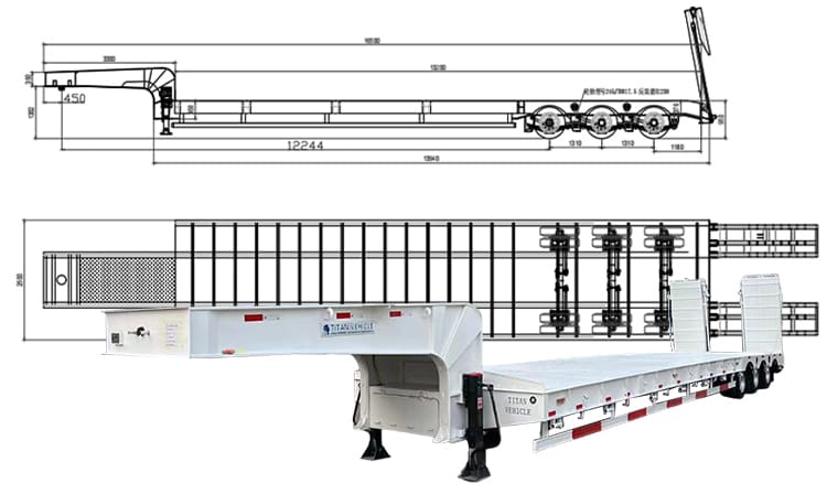Tri Axle Low Loader Trailer for Sale in Philippines Manila 
