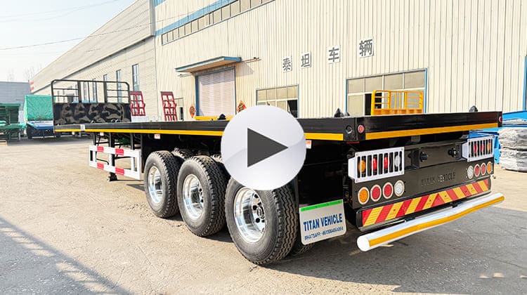 3 Axle 40Ft Semi Flatbed Truck Trailer for Sale in Philippines