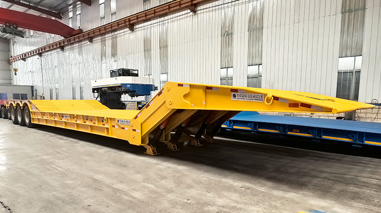 3 Axle 100 Ton Folding Gooseneck Trailer | Front Loading Low Bed Gooseneck Trailers for Sale in Philippines Manila