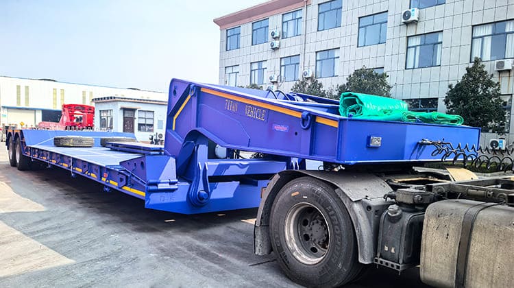 2 Line 4 Axle Hydraulic Detachable Gooseneck Lowboy Trailers | Detach Gooseneck Trailer for Sale in Philippines 