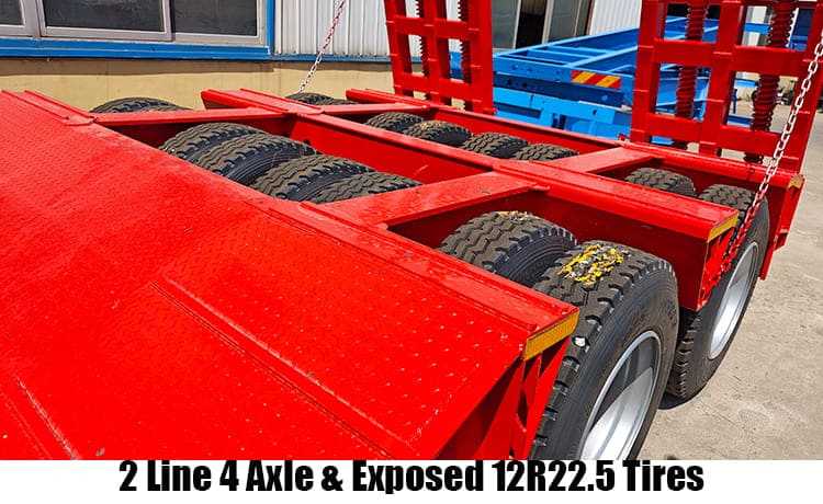 2 Line 4 Axle Low Bed Semi Trailer for Sale |  Trailer Bed for Sale Philippines