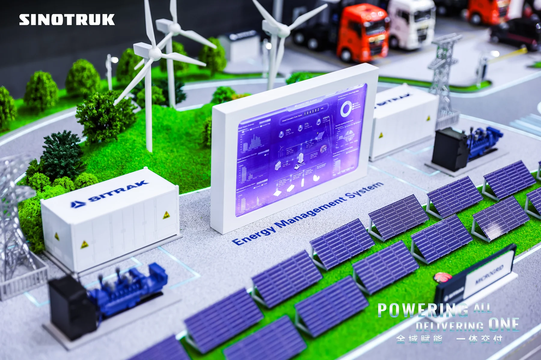 Scale model of renewable energy and storage infrastructure